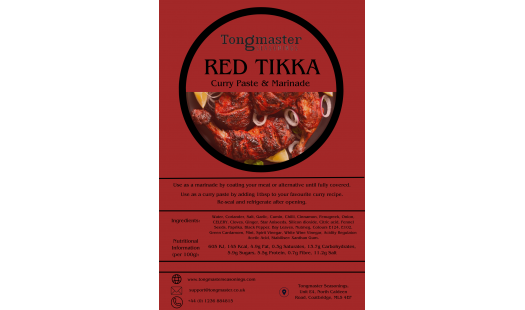 Tongmaster (Slimming Friendly) Red Tikka Curry Paste & Marinade